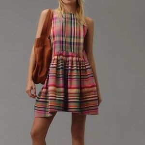 NWT Anthropologie The Kyla Flounce Mini Dress by Pilcro